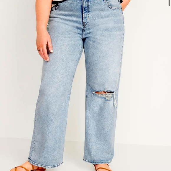 Old Navy Denim - Mid-Rise Ripped Wide-Leg Jeans for Women (NWT)